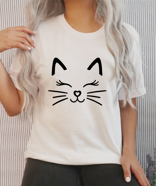 Cute Cat Face T-Shirt – Adorable Kitty Graphic Tee, Kawaii Cat Lover Gift Shirt for Women, Men, and Kids - 29 july