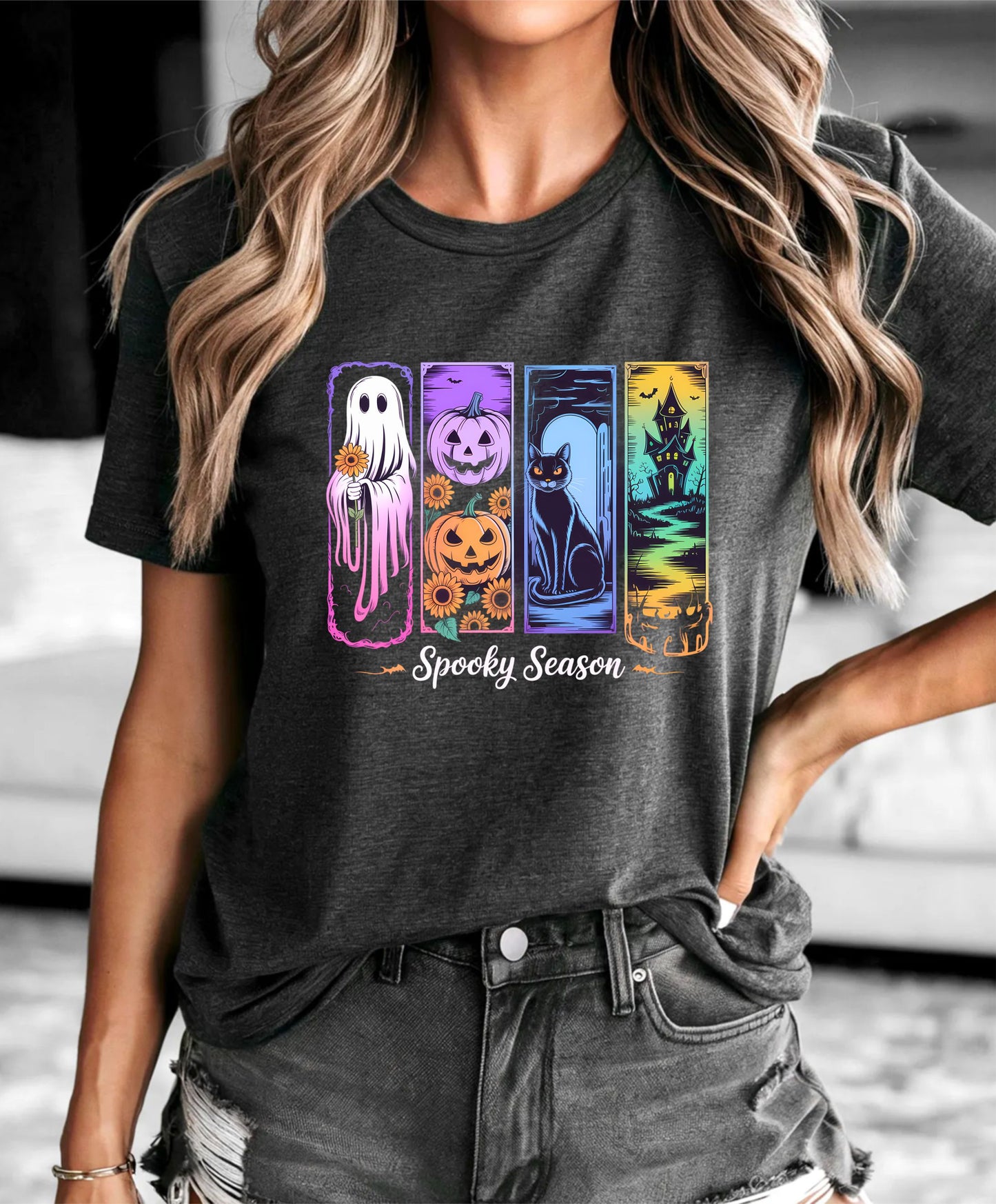 Spooky Season Shirt – Cute & Funny Halloween Graphic Tee, Fall Autumn Aesthetic, Unisex October Outfit for Trick or Treat and Pumpkin Patch - 29 july
