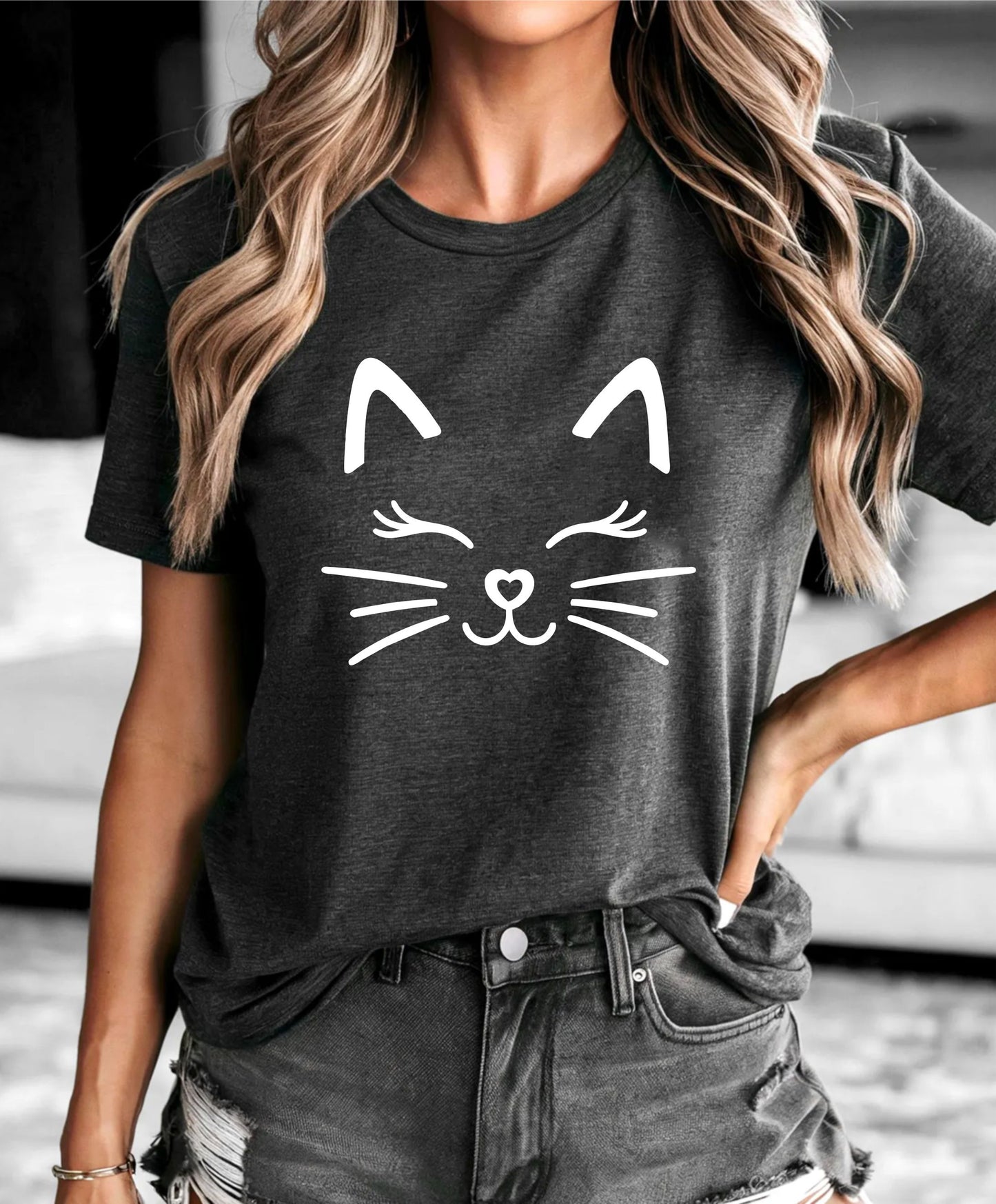 Cute Cat Face T-Shirt – Adorable Kitty Graphic Tee, Kawaii Cat Lover Gift Shirt for Women, Men, and Kids - 29 july