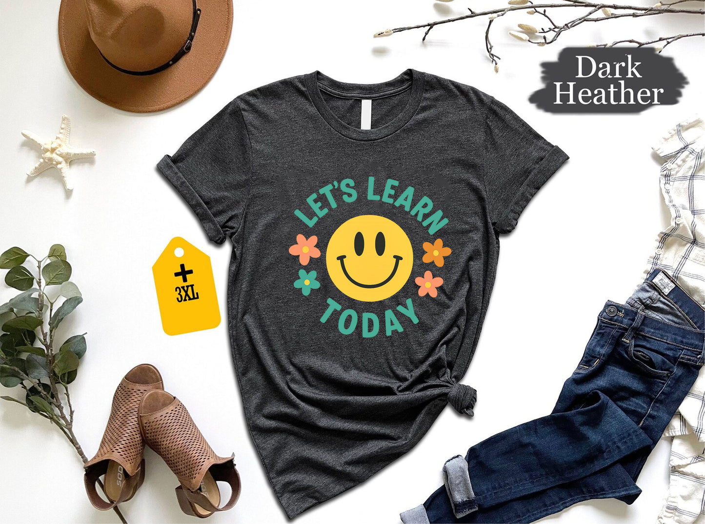 Let’s Learn Today T-Shirt, Cute Teacher Shirt For Classroom, Educational Tee For Educators, Motivational Teacher Top, Gift For Her