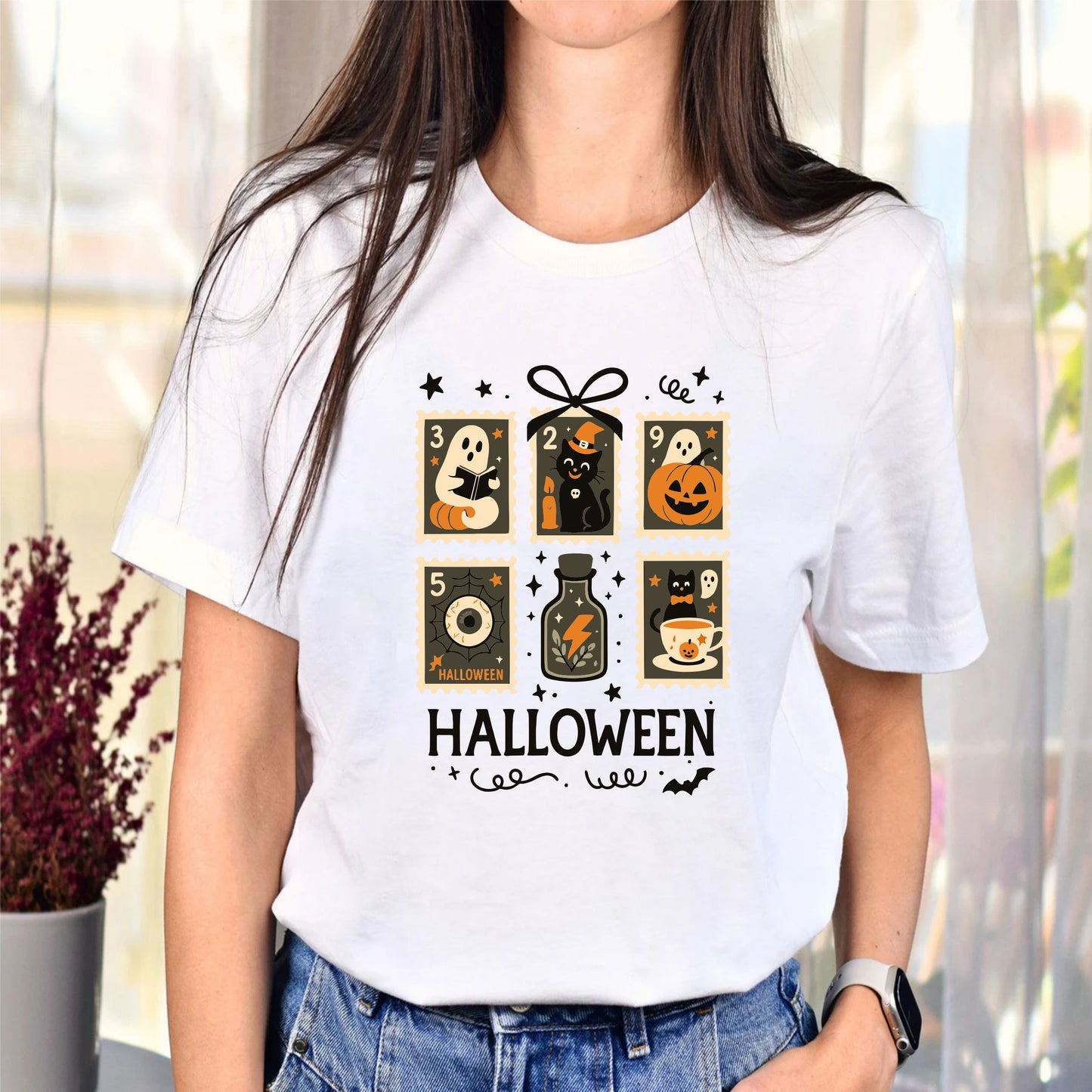 Halloween T-Shirt – Spooky Season Graphic Tee, Cute and Funny October Outfit, Unisex Trick or Treat Top for Fall Parties and Costume Looks - 29 July