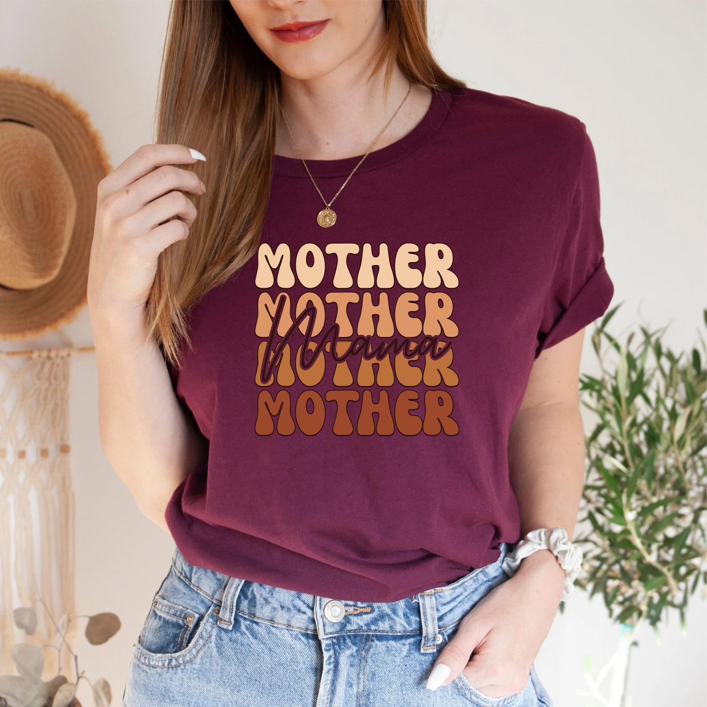 Mother Mama Retro Shirt – Vintage Style Mom Life Tee, Cute 70s Aesthetic Motherhood Top, Gift For Her, Unisex Graphic T-Shirt For Moms US 03