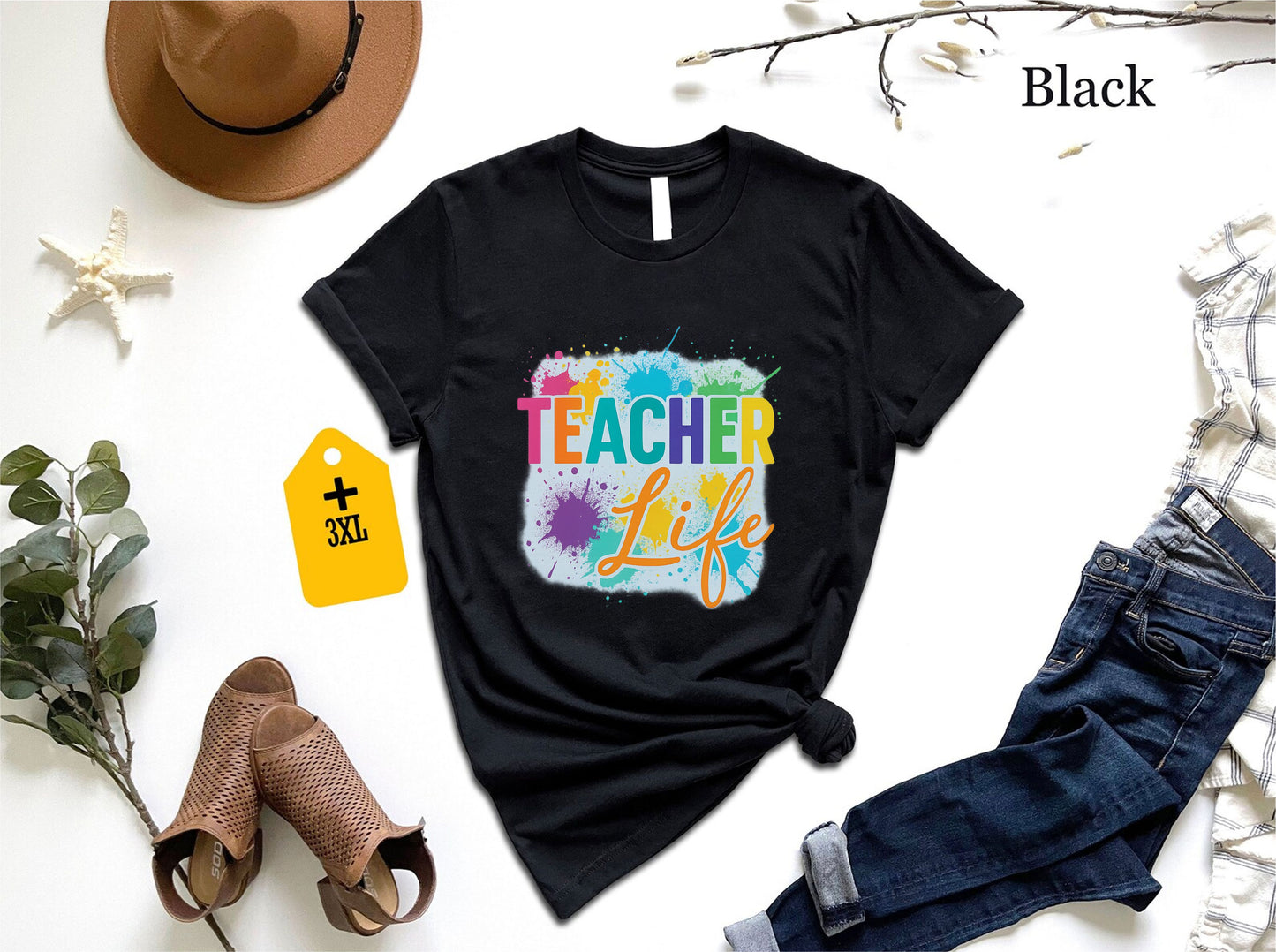 Teacher Life T-Shirt – Back To School Shirt For Kindergarten, Unisex Educator Tee, Funny School Graphic Tee, Gift For Teachers