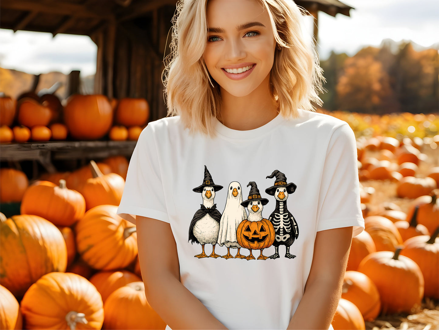 Spooky Silly Goose Ghost Halloween Shirt – Funny Goose in Costume Tee, Cute Spooky Season Animal Graphic, Unisex October Outfit for Fall Parties - 29 july