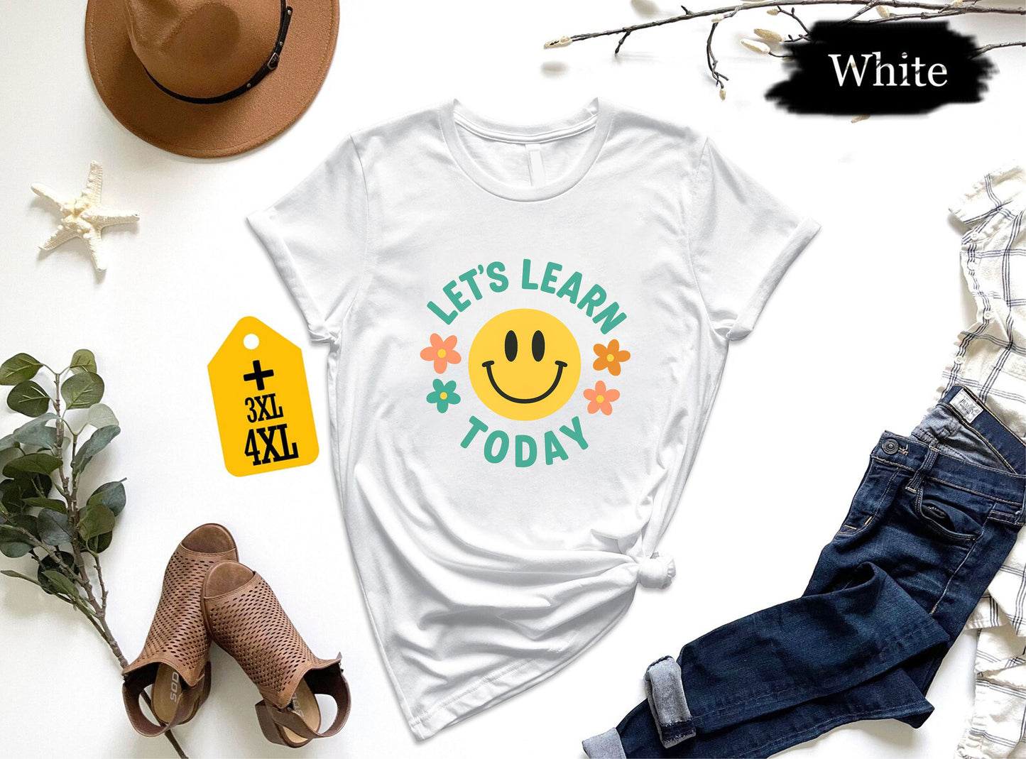 Let’s Learn Today T-Shirt, Cute Teacher Shirt For Classroom, Educational Tee For Educators, Motivational Teacher Top, Gift For Her