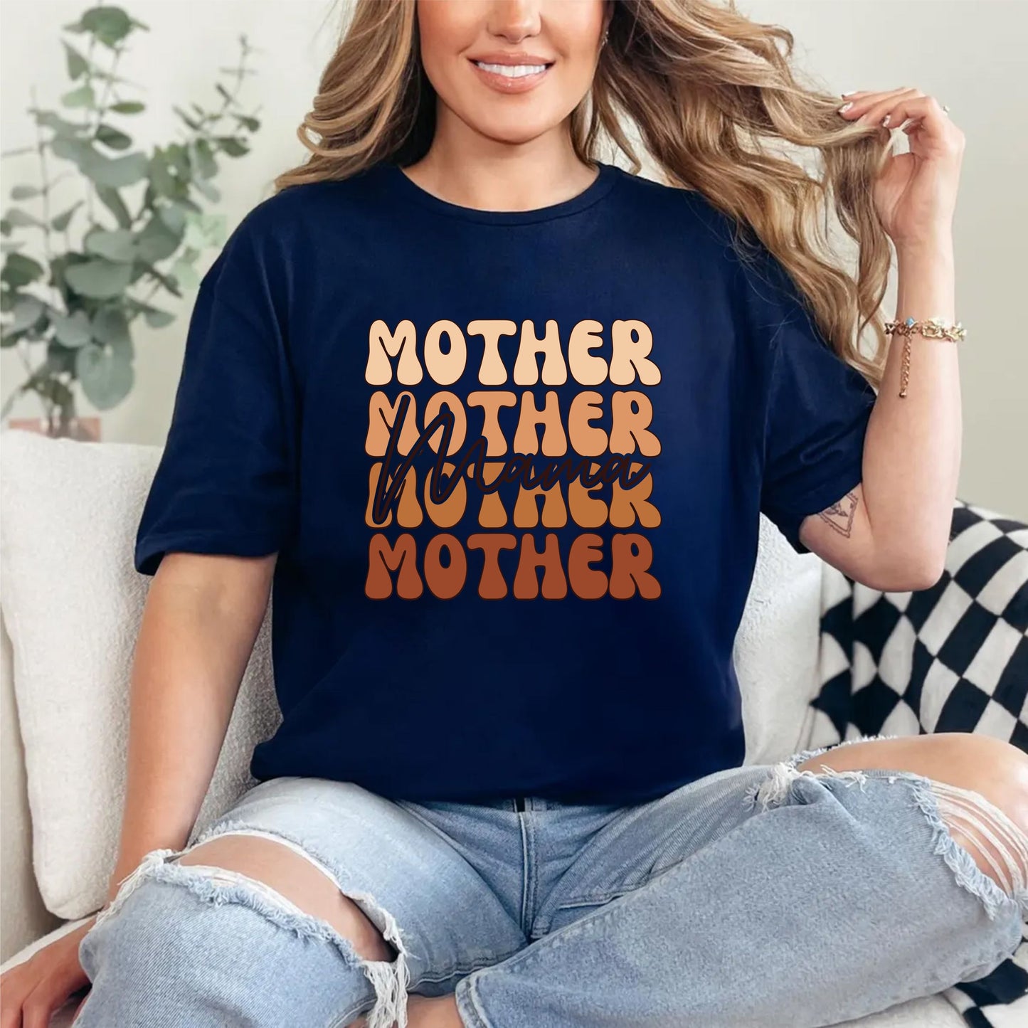 Mother Mama Retro Shirt – Vintage Style Mom Life Tee, Cute 70s Aesthetic Motherhood Top, Gift For Her, Unisex Graphic T-Shirt For Moms US 03