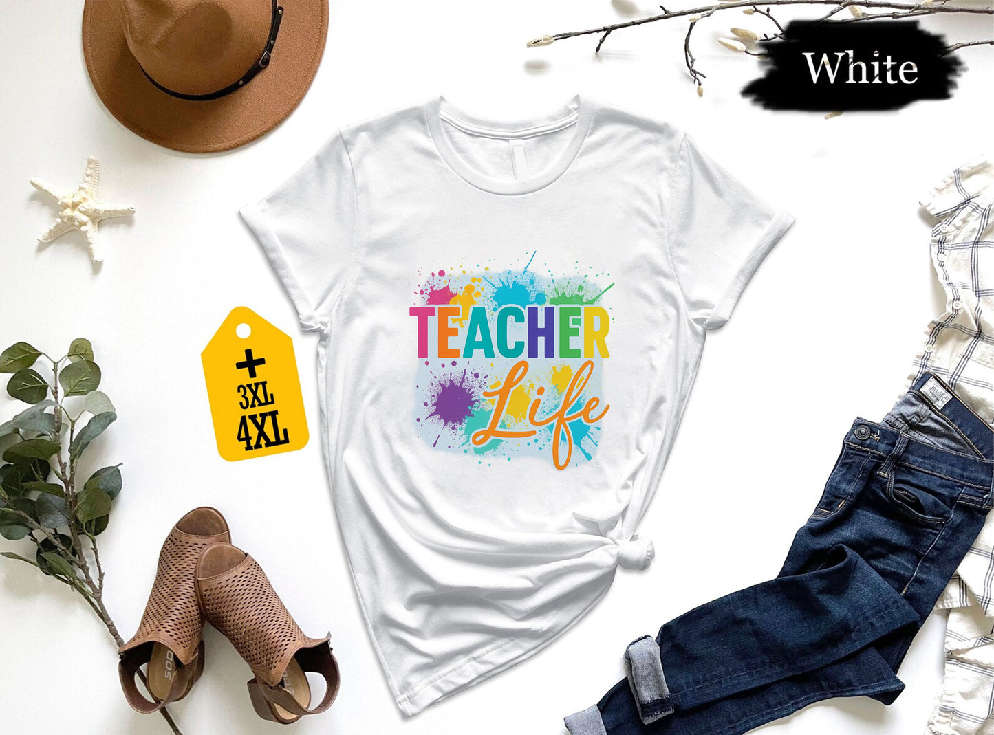 Teacher Life T-Shirt – Back To School Shirt For Kindergarten, Unisex Educator Tee, Funny School Graphic Tee, Gift For Teachers