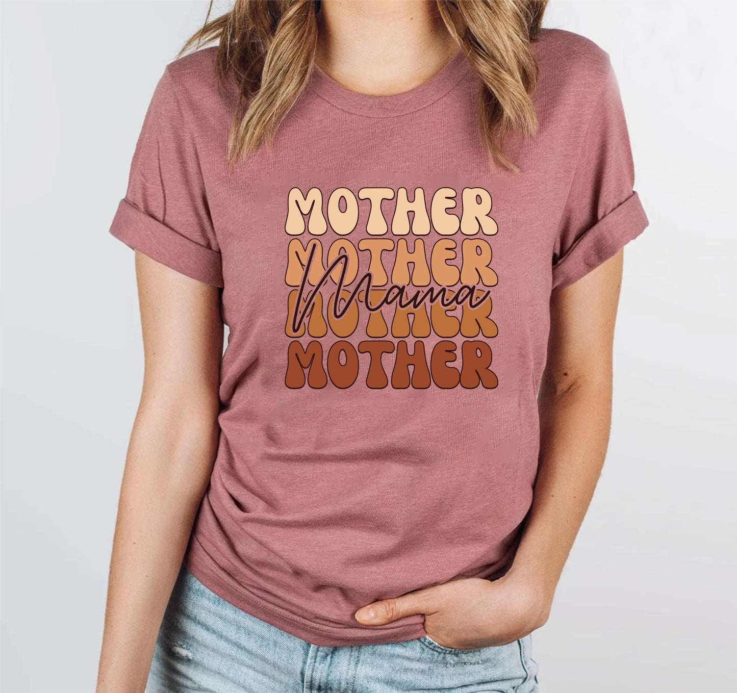 Mother Mama Retro Shirt – Vintage Style Mom Life Tee, Cute 70s Aesthetic Motherhood Top, Gift For Her, Unisex Graphic T-Shirt For Moms US 03
