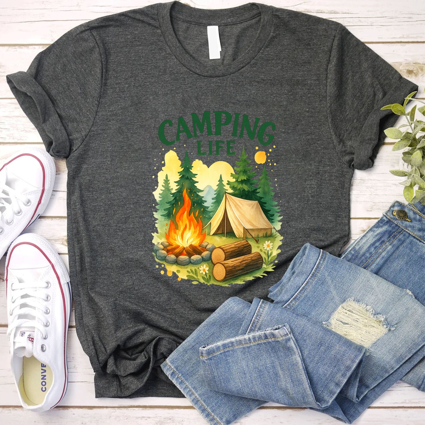 Camping Life T-Shirt – Funny Outdoor Adventure Tee, Camper Lifestyle Shirt, Unisex Hiking Nature Gift, RV Camping Trip Graphic Top