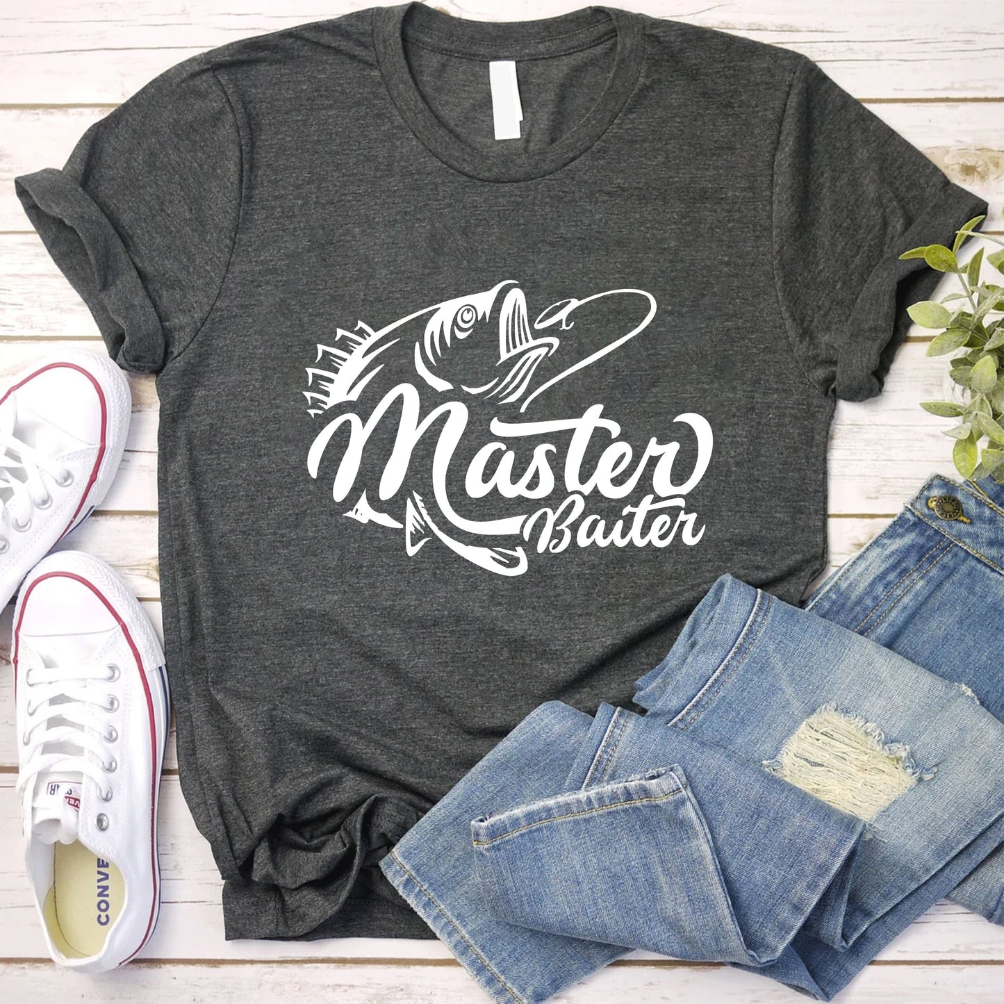 Master Baiter T-Shirt, Funny Fishing Shirt For Dad, Gift For Fisherman, Angler Humor Tee, Unisex Birthday Shirt, Fishing Lover Gift 130725