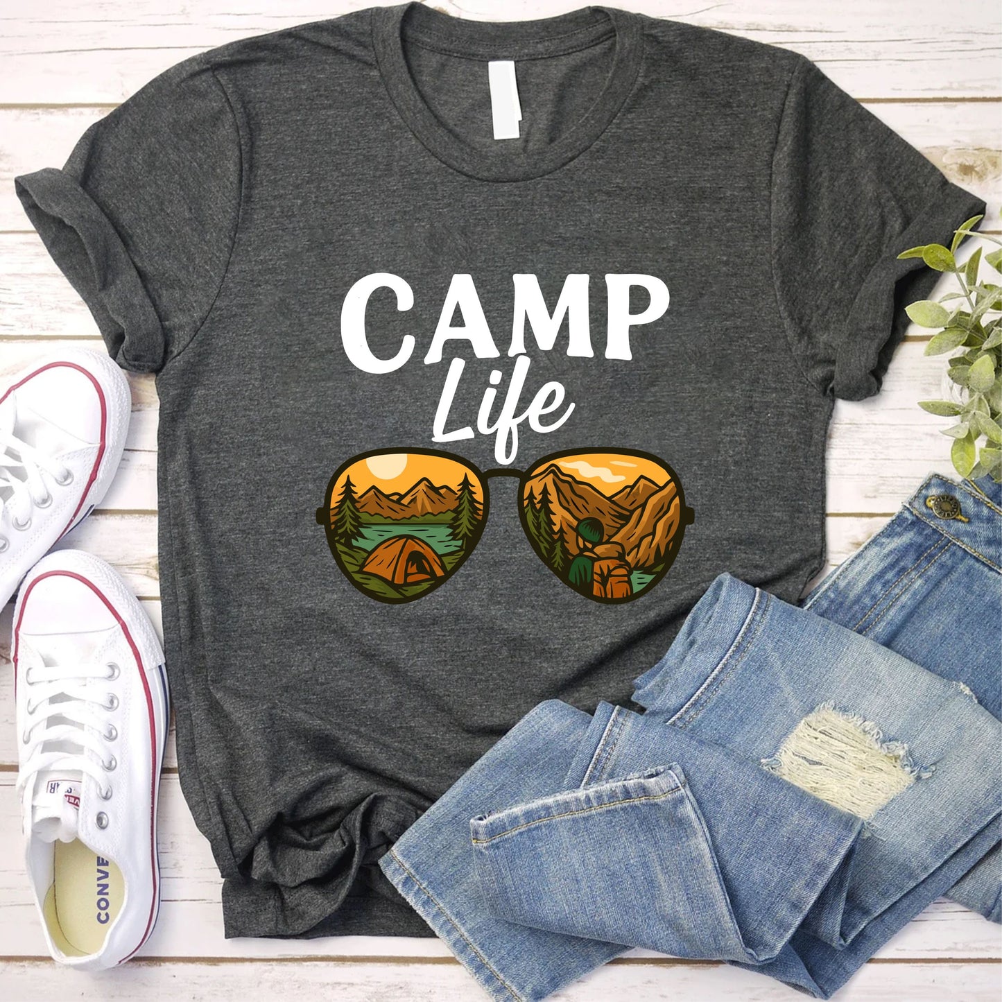 Camp Life T-Shirt – Retro Outdoor Adventure Tee, Funny Camper Gift Shirt, Unisex Hiking Nature Lover Top, Tent Camping Family Graphic