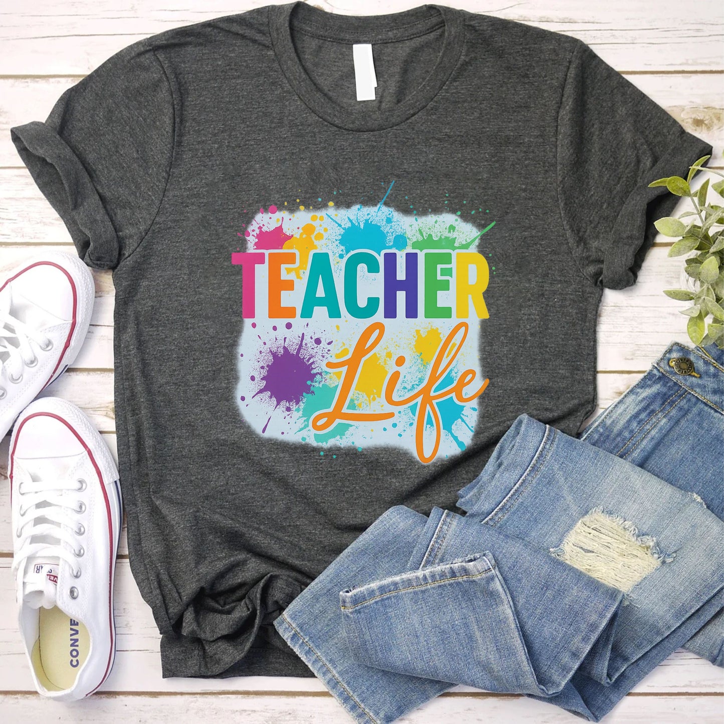 Teacher Life T-Shirt – Back To School Shirt For Kindergarten, Unisex Educator Tee, Funny School Graphic Tee, Gift For Teachers