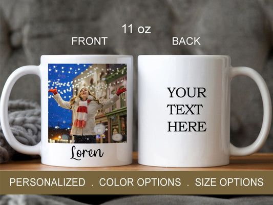 Custom Photo Mug: Personalized Ceramic Cup, Gift for Him/Her