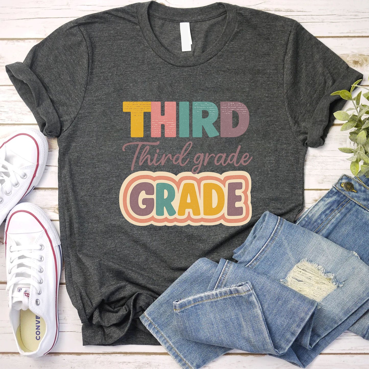 Third Grade T-Shirt – Funny 3rd Grade Teacher Shirt, Back To School Tee, Unisex Classroom Gift, Cute Grade Level Team Graphic Top