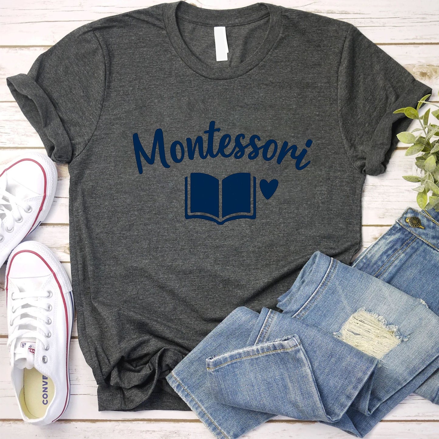 Montessori Teacher Shirt – Cute Unisex Back To School Tee, Montessori Educator Gift Top, Calm Classroom Teacher Life Graphic T-Shirt