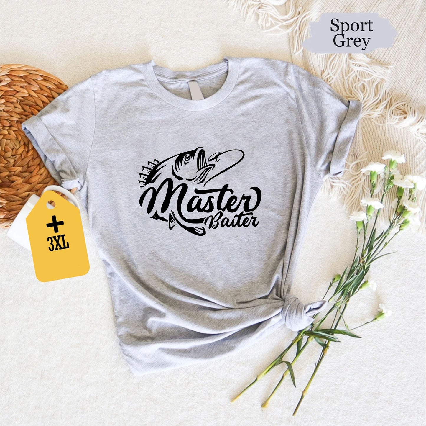 Master Baiter T-Shirt, Funny Fishing Shirt For Dad, Gift For Fisherman, Angler Humor Tee, Unisex Birthday Shirt, Fishing Lover Gift 130725