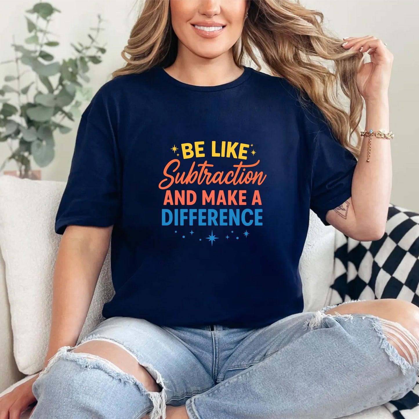 Funny Math Teacher T-shirt, Be Like Subtraction And Make A Difference Shirt, Math Lover Gifts, Math Teacher Sweatshirt, Mathematician Shirts - 23 sep 2025