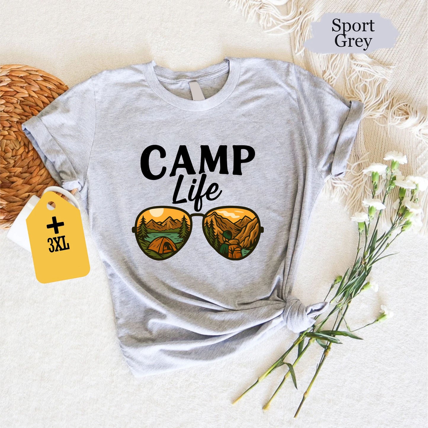 Camp Life T-Shirt – Retro Outdoor Adventure Tee, Funny Camper Gift Shirt, Unisex Hiking Nature Lover Top, Tent Camping Family Graphic