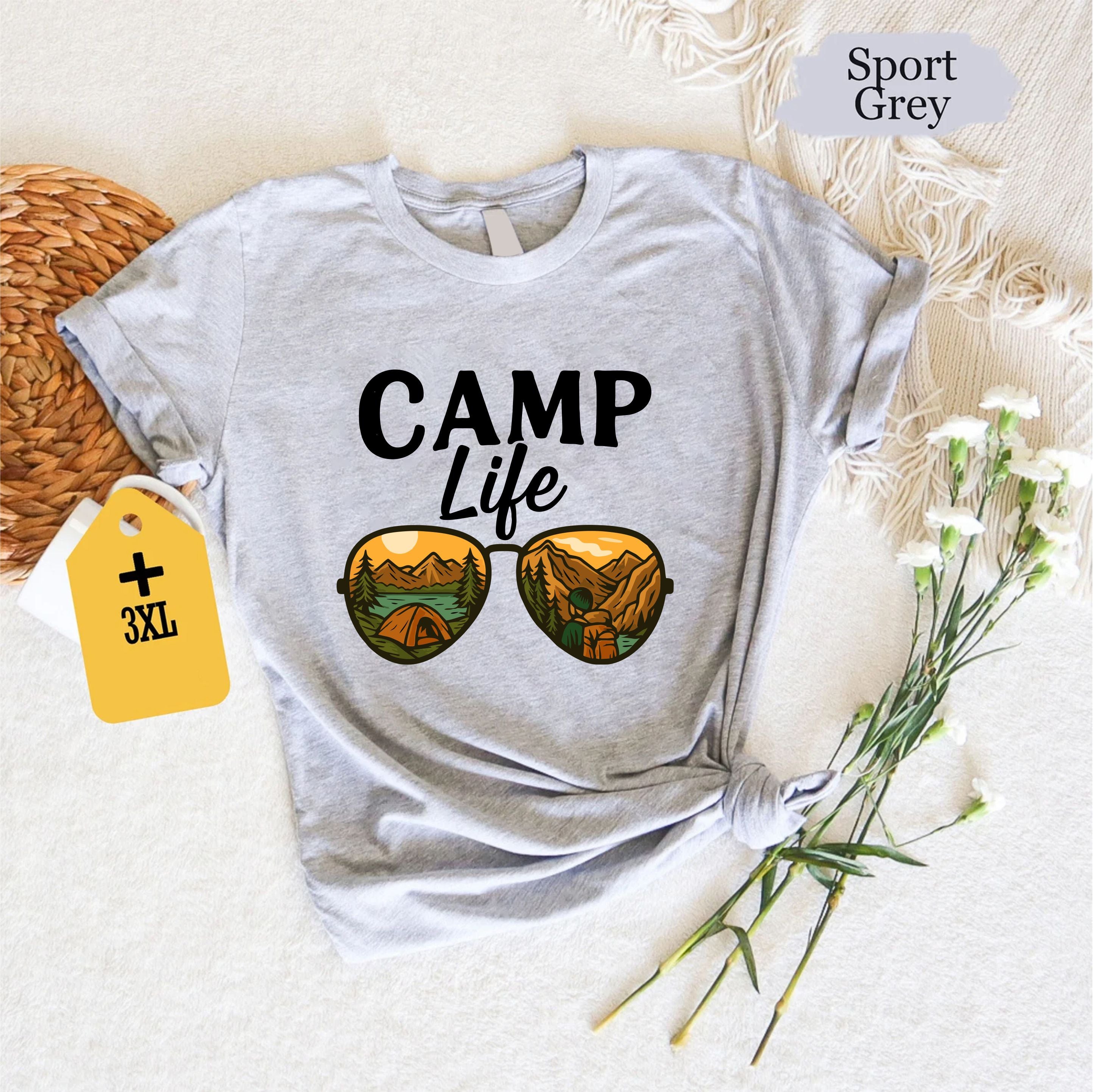 Camp Life T-Shirt – Retro Outdoor Adventure Tee, Funny Camper Gift Shirt, Unisex Hiking Nature Lover Top, Tent Camping Family Graphic