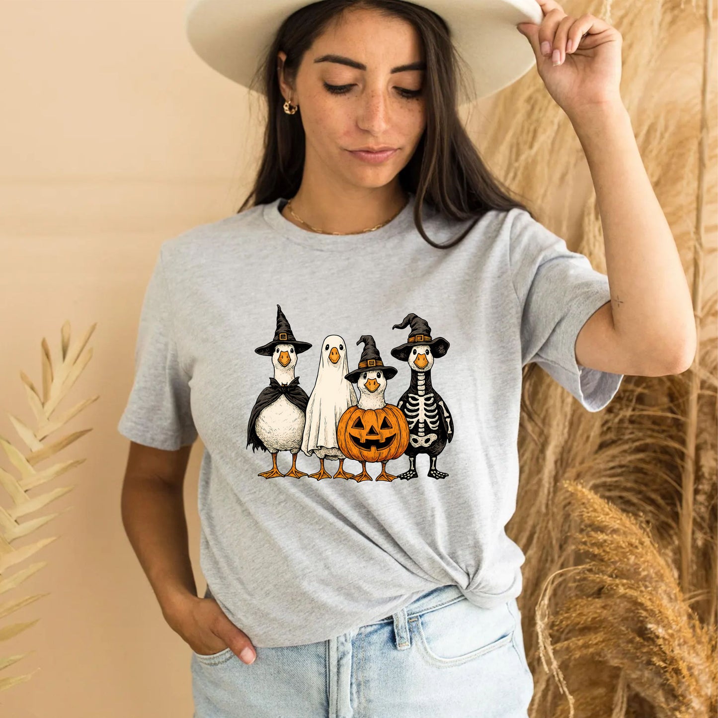 Spooky Silly Goose Ghost Halloween Shirt – Funny Goose in Costume Tee, Cute Spooky Season Animal Graphic, Unisex October Outfit for Fall Parties - 29 july