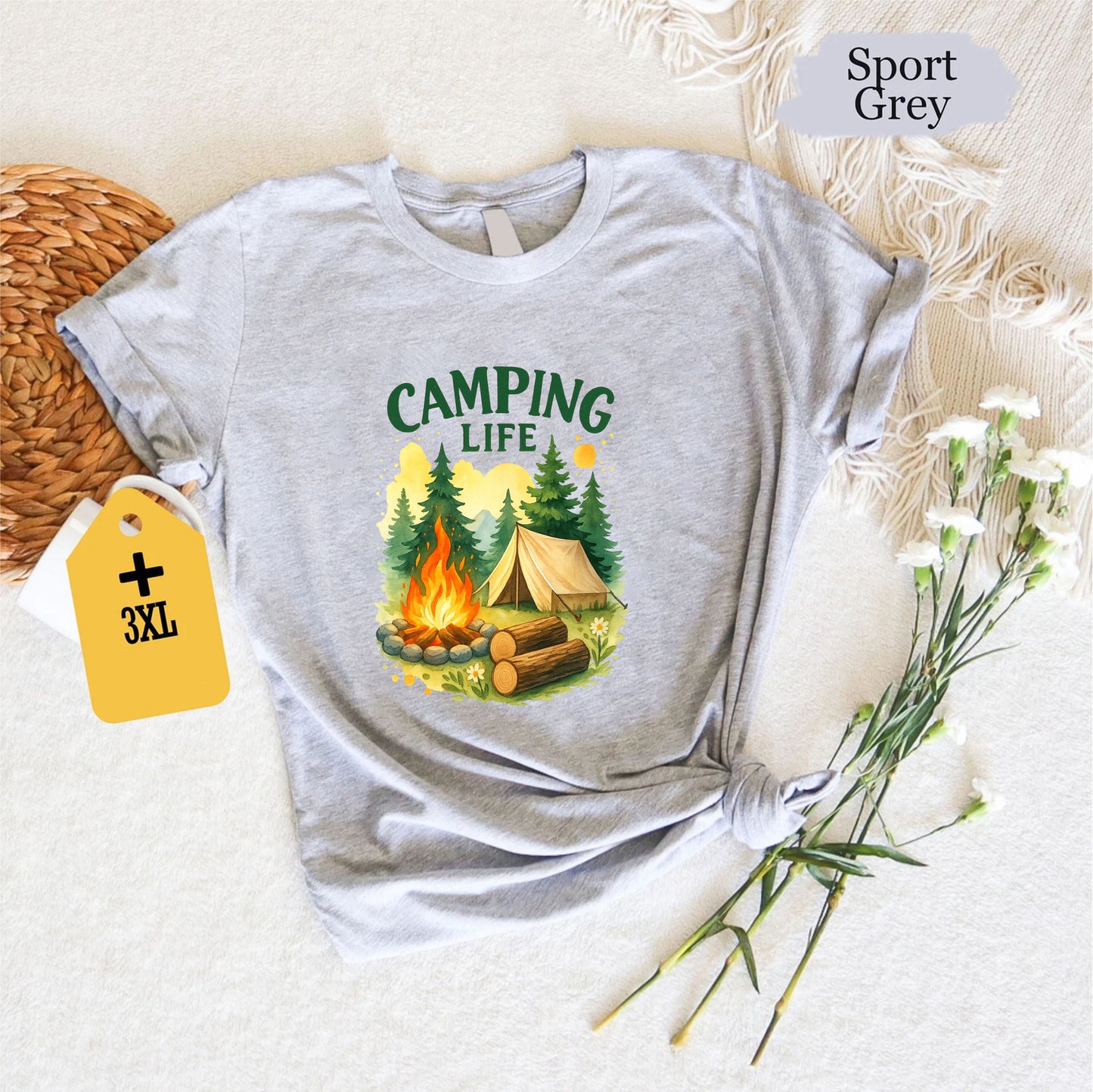 Camping Life T-Shirt – Funny Outdoor Adventure Tee, Camper Lifestyle Shirt, Unisex Hiking Nature Gift, RV Camping Trip Graphic Top