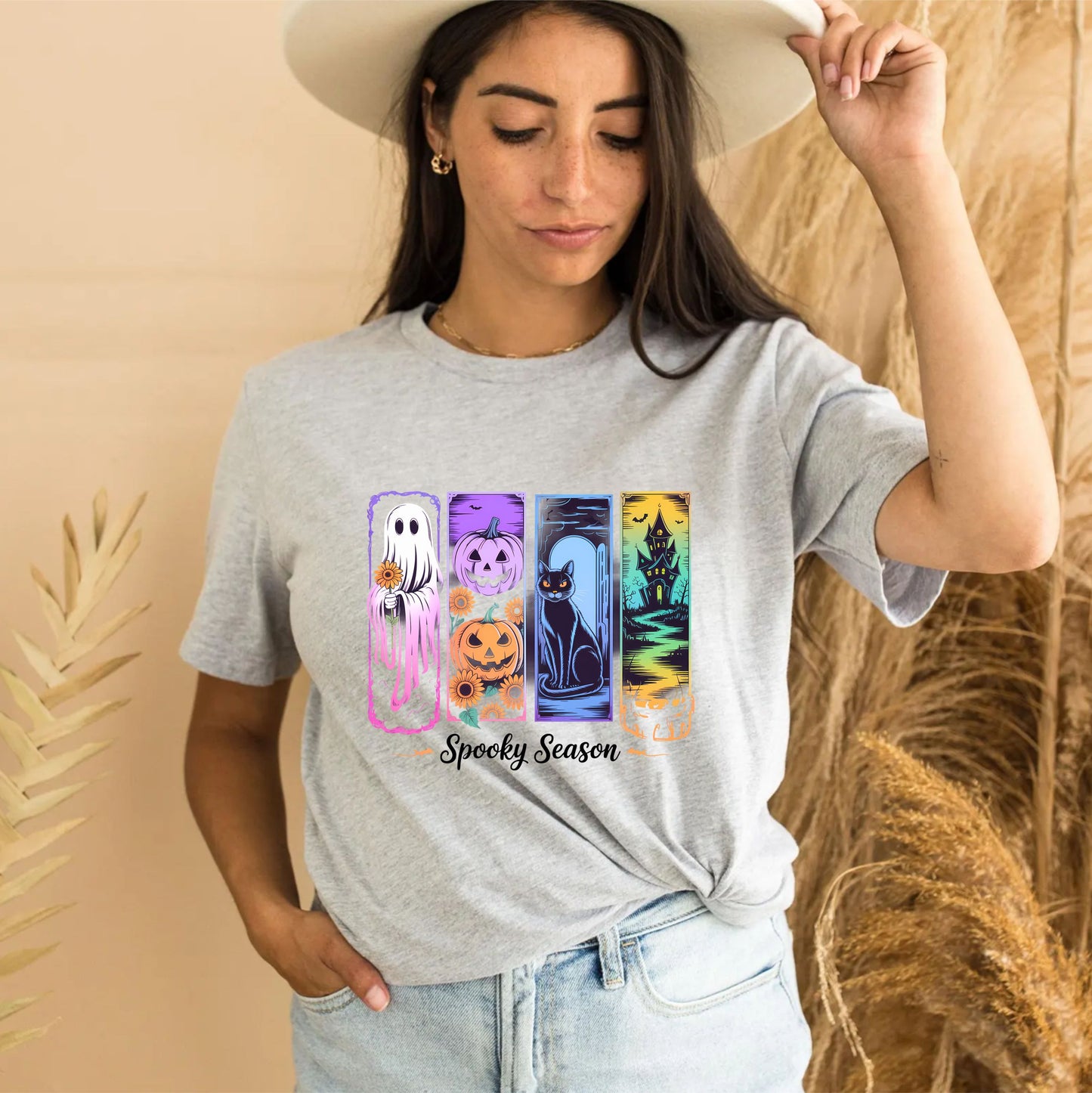Spooky Season Shirt – Cute & Funny Halloween Graphic Tee, Fall Autumn Aesthetic, Unisex October Outfit for Trick or Treat and Pumpkin Patch - 29 july