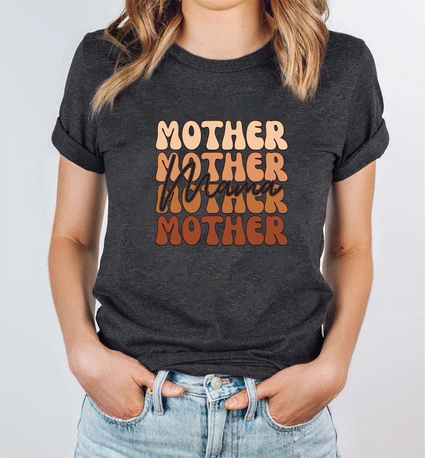 Mother Mama Retro Shirt – Vintage Style Mom Life Tee, Cute 70s Aesthetic Motherhood Top, Gift For Her, Unisex Graphic T-Shirt For Moms US 03