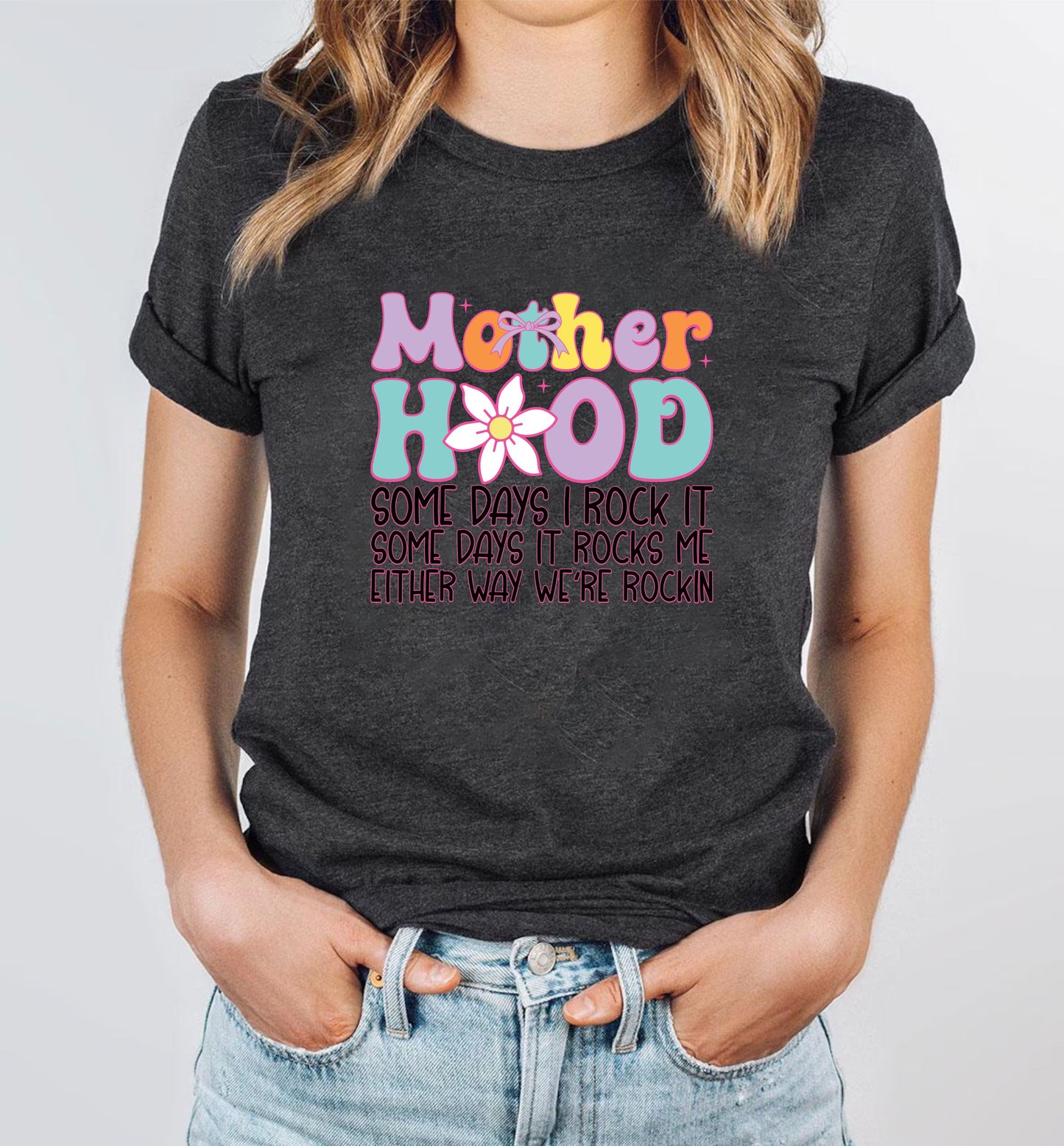 Motherhood T-Shirt – Relatable Mom Life Tee, Funny Parenting Shirt For Women, Unisex Mom Graphic Top, New Mama Gift, Everyday Casual Wear US 03