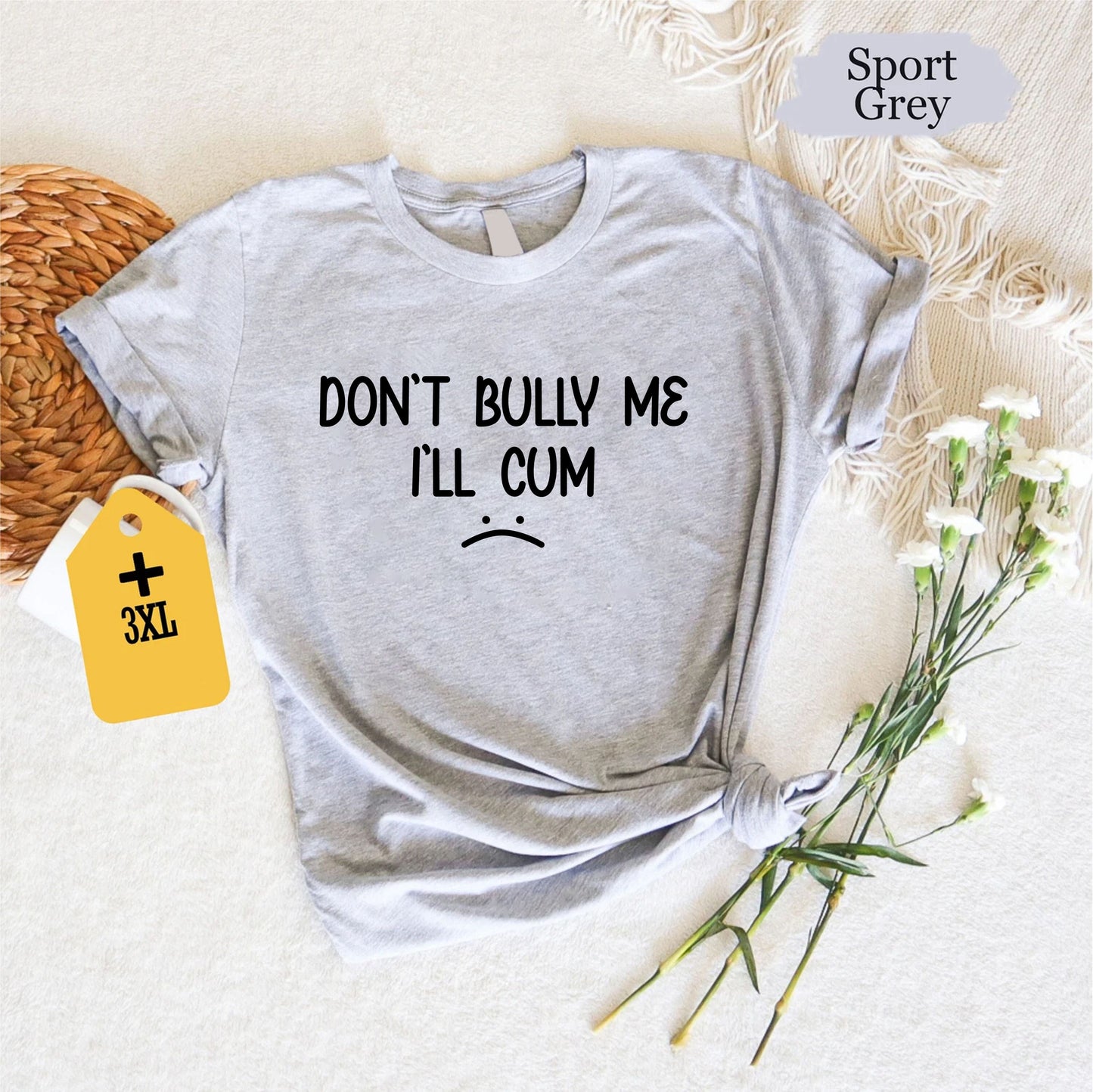 Don’t Bully Me I Will Cum T-Shirt, Funny Inappropriate Joke Shirt, Dirty Adult Humor Tee, Embarrassing Gag Gift For Him, Crude Meme Top 130725
