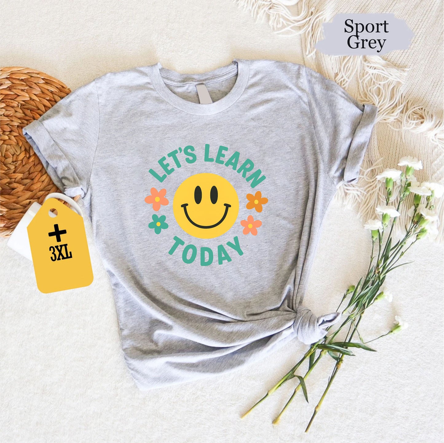 Let’s Learn Today T-Shirt, Cute Teacher Shirt For Classroom, Educational Tee For Educators, Motivational Teacher Top, Gift For Her