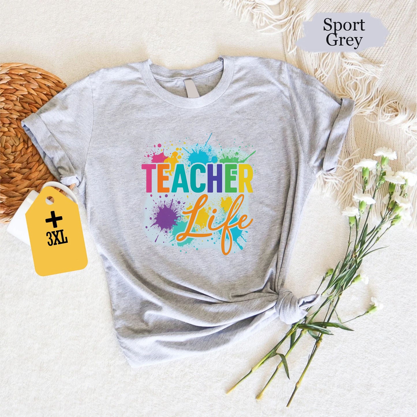 Teacher Life T-Shirt – Back To School Shirt For Kindergarten, Unisex Educator Tee, Funny School Graphic Tee, Gift For Teachers