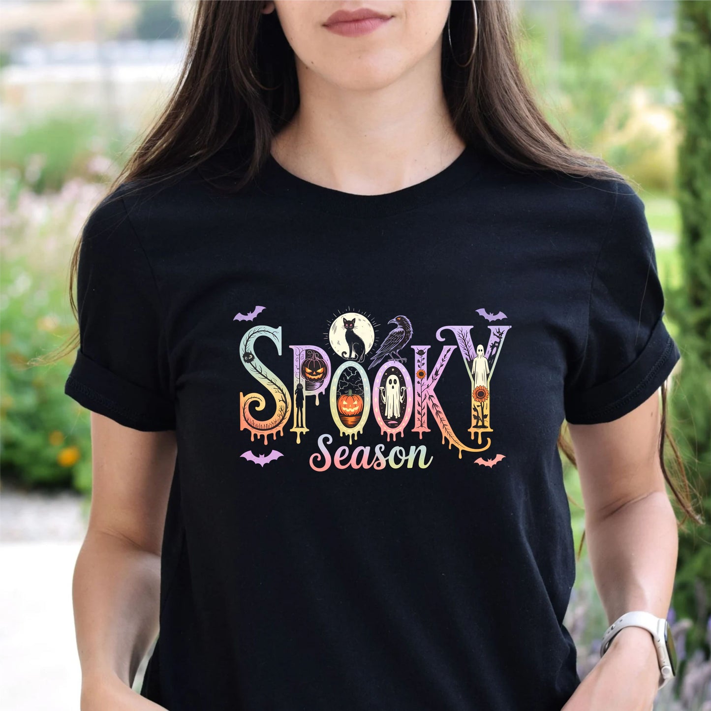 Spooky Season Cat Moon Shirt – Cute Halloween Cat Graphic Tee with Moon, Fall Aesthetic Unisex October Outfit for Cat Lovers and Autumn Nights - 29 july