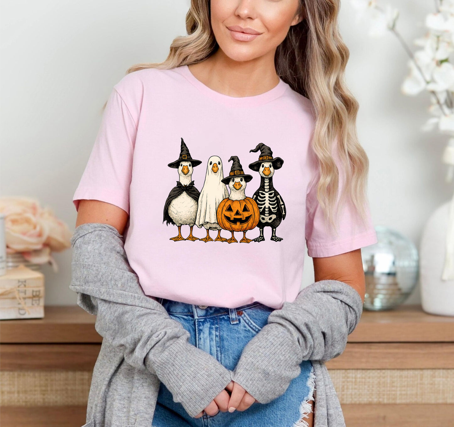 Spooky Silly Goose Ghost Halloween Shirt – Funny Goose in Costume Tee, Cute Spooky Season Animal Graphic, Unisex October Outfit for Fall Parties - 29 july