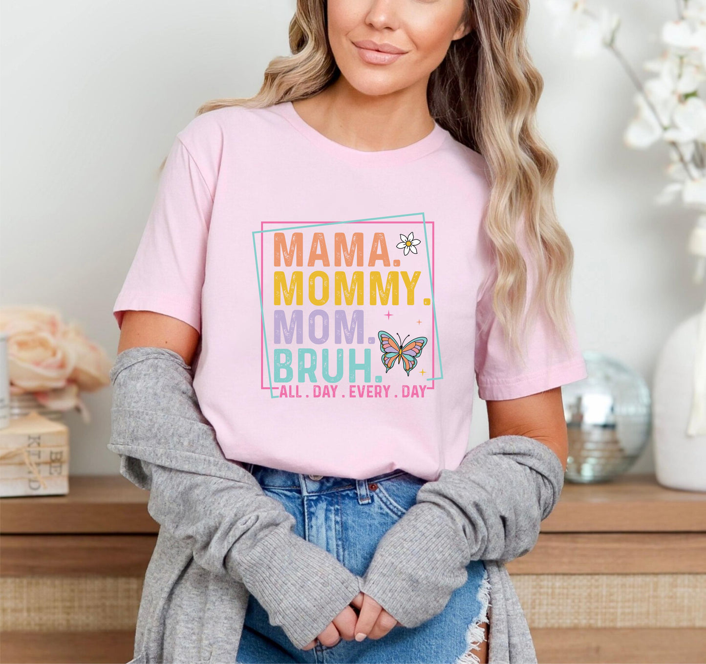 Mama Mommy Mom Bruh T-Shirt – Funny Tired Mom Life Tee, Relatable Motherhood Shirt, Unisex Parent Humor Graphic Top, Gift For Moms US 03