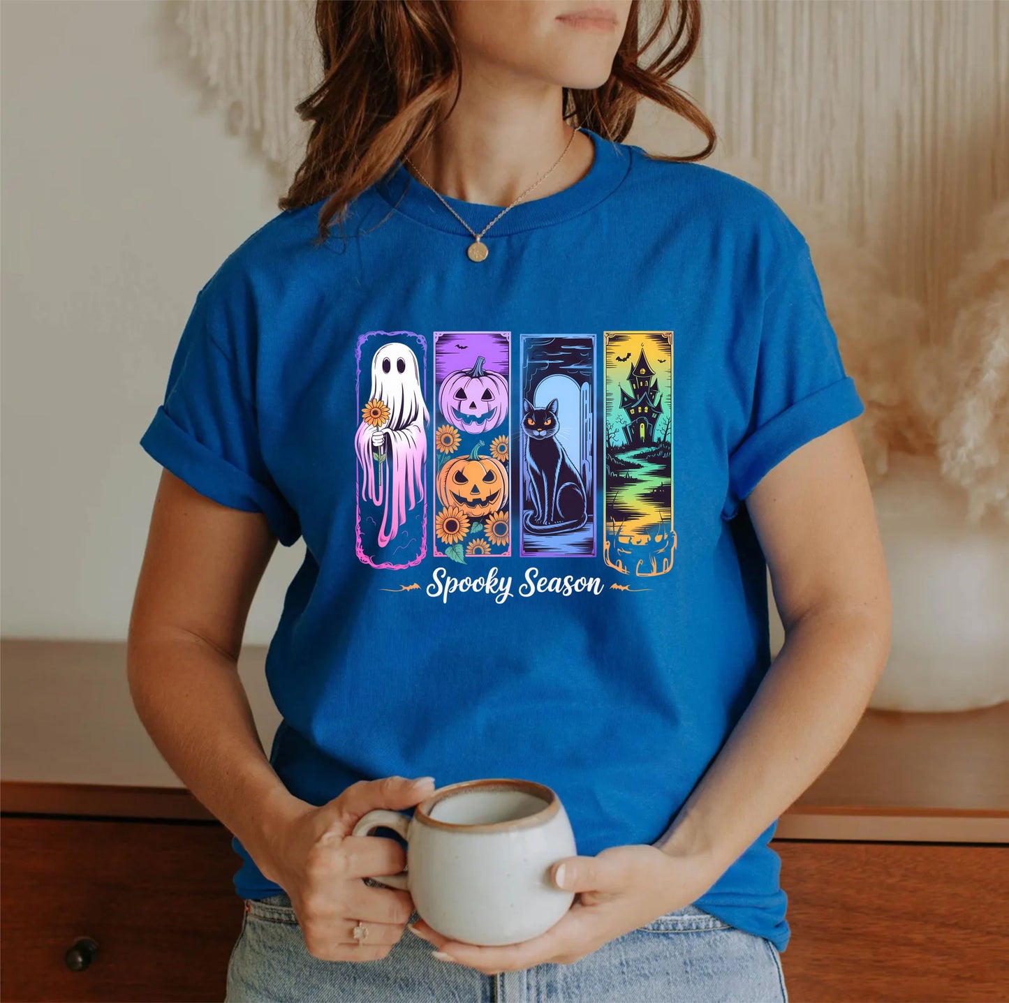 Spooky Season Shirt – Cute & Funny Halloween Graphic Tee, Fall Autumn Aesthetic, Unisex October Outfit for Trick or Treat and Pumpkin Patch - 29 july