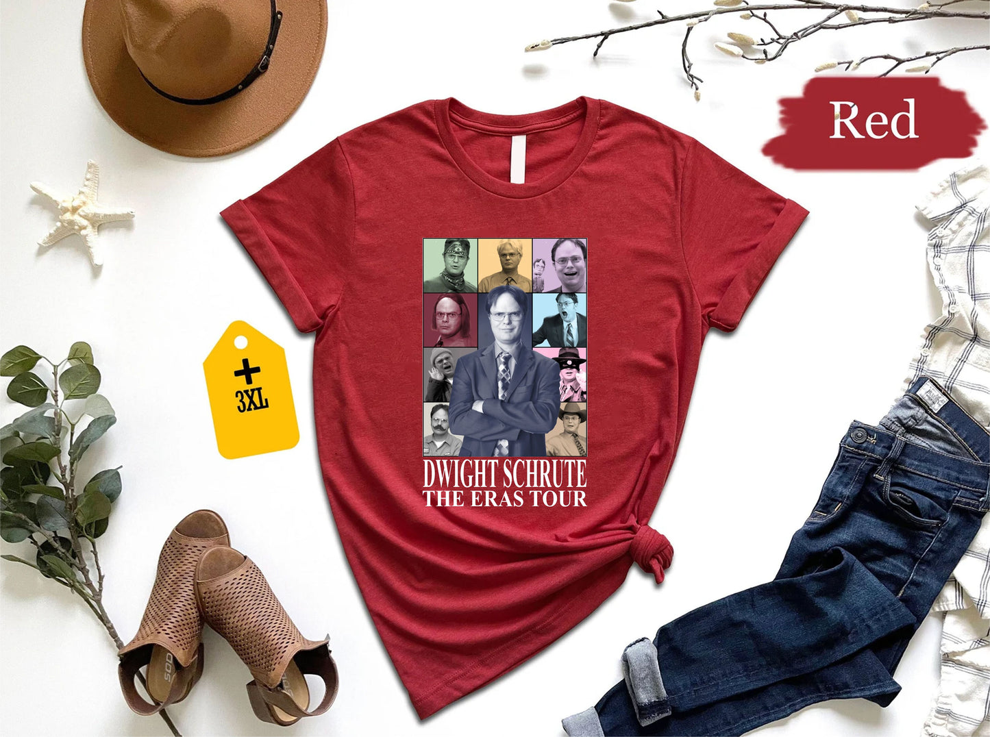 Dwight Schrute Eras Tour Shirt, Funny The Office Taylor Concert Tee, Schrute Farms Music Parody Shirt, TV Show Meme Gift For Fans 100725