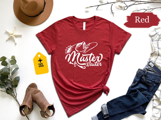 Master Baiter T-Shirt, Funny Fishing Shirt For Dad, Gift For Fisherman, Angler Humor Tee, Unisex Birthday Shirt, Fishing Lover Gift 130725