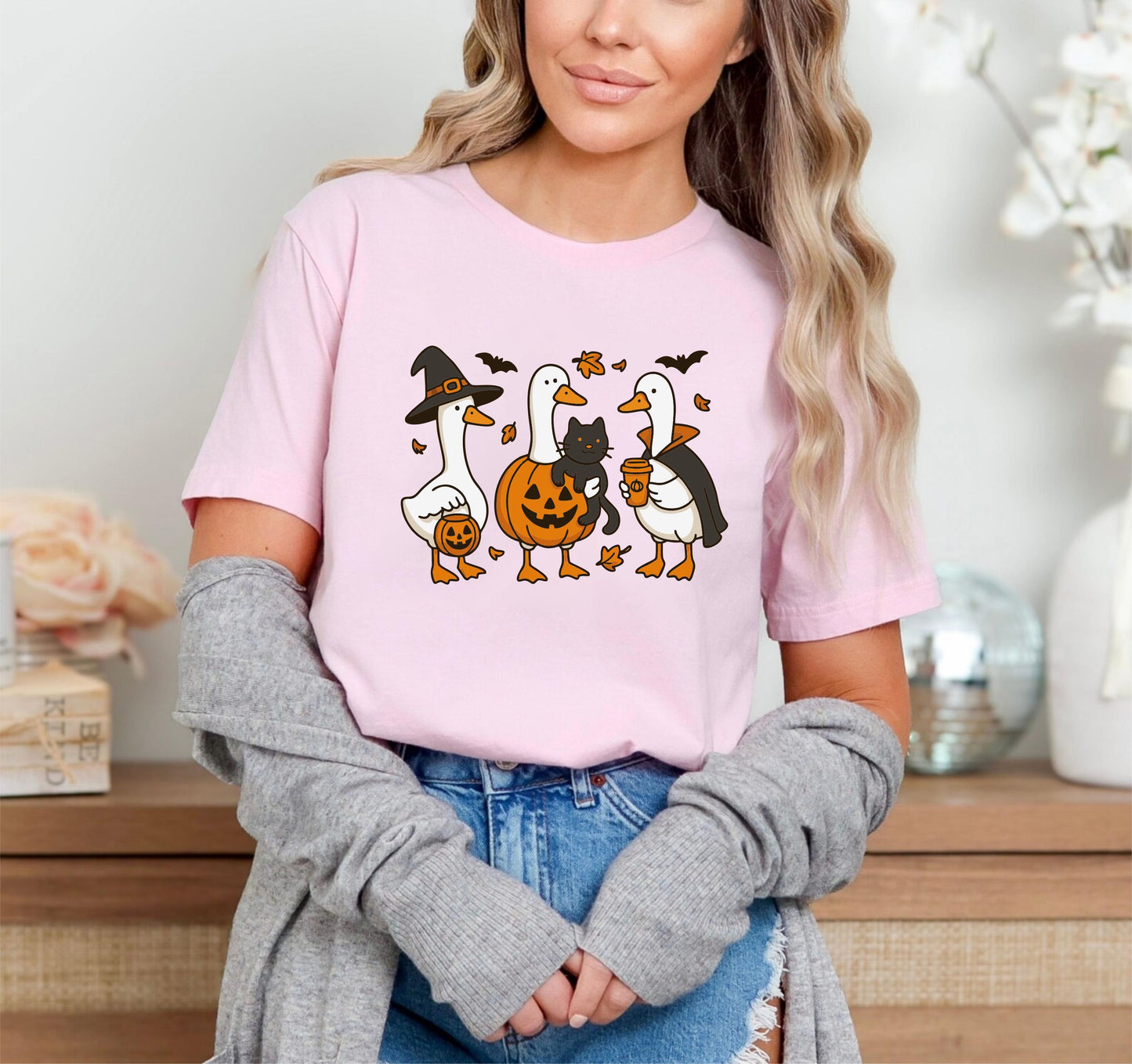 Halloween Goose Pumpkin Shirt – Funny Spooky Season Animal Tee, Cute Fall Goose Graphic with Pumpkin, Unisex October Outfit for Autumn Lovers - 29 july