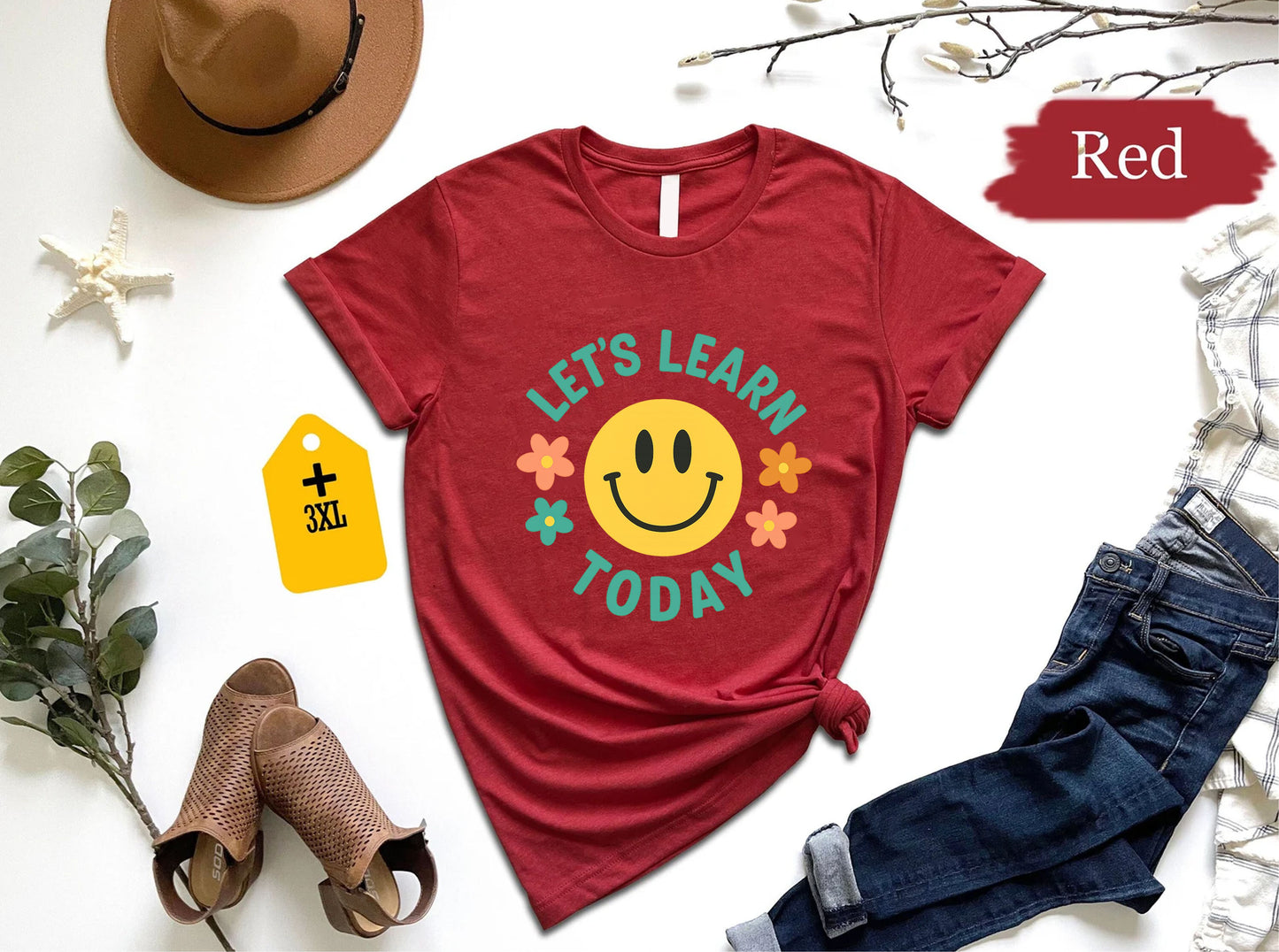 Let’s Learn Today T-Shirt, Cute Teacher Shirt For Classroom, Educational Tee For Educators, Motivational Teacher Top, Gift For Her