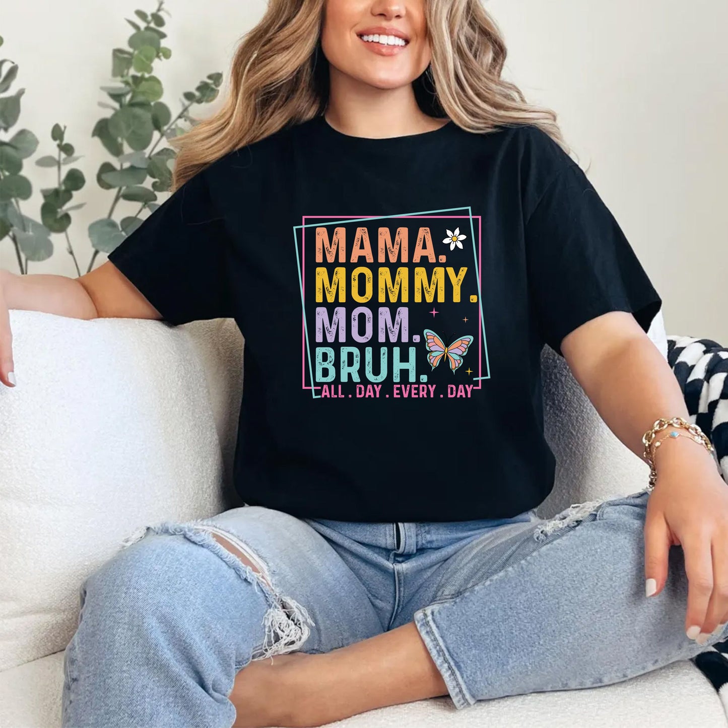 Mama Mommy Mom Bruh T-Shirt – Funny Tired Mom Life Tee, Relatable Motherhood Shirt, Unisex Parent Humor Graphic Top, Gift For Moms US 03