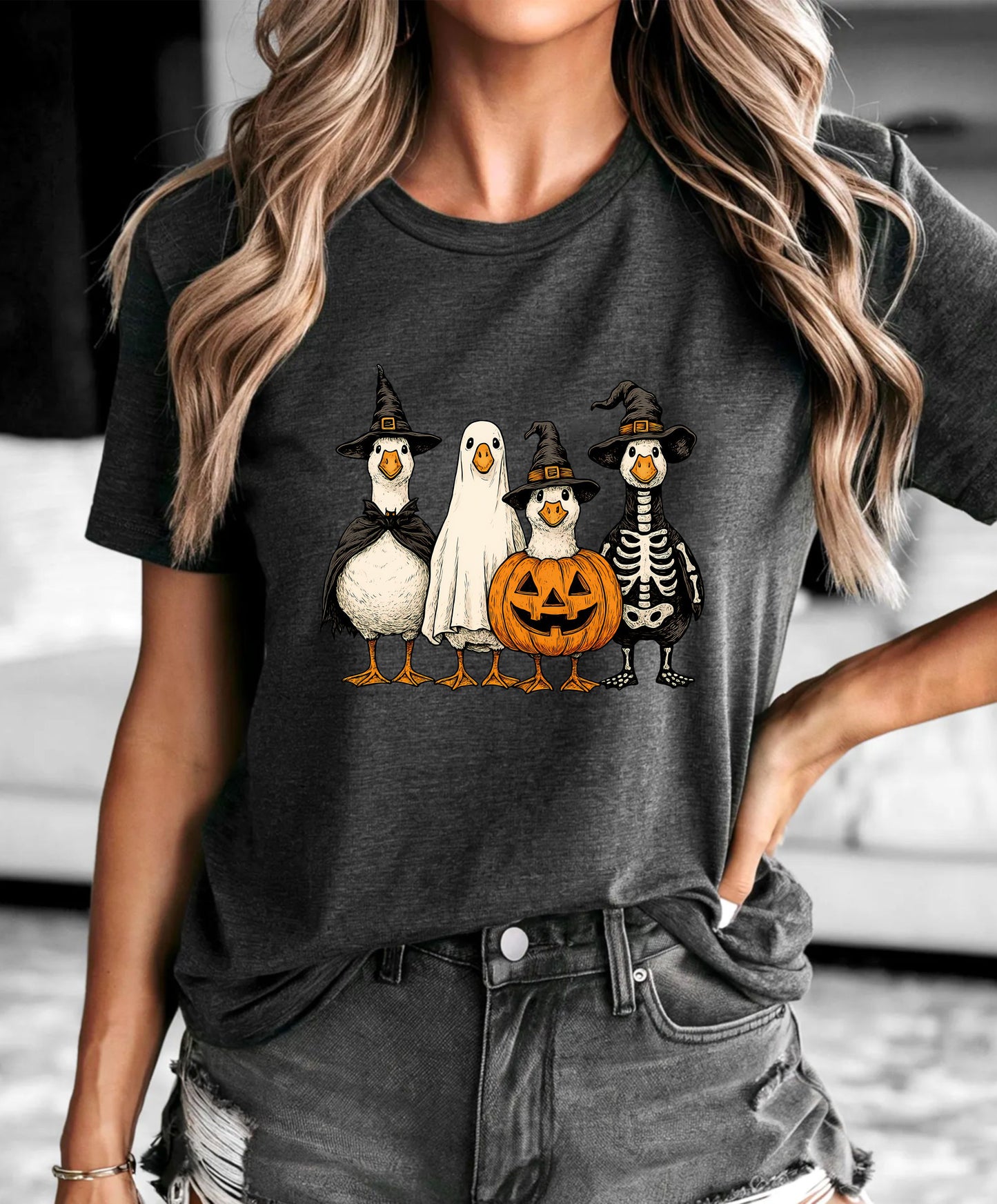 Spooky Silly Goose Ghost Halloween Shirt – Funny Goose in Costume Tee, Cute Spooky Season Animal Graphic, Unisex October Outfit for Fall Parties - 29 july