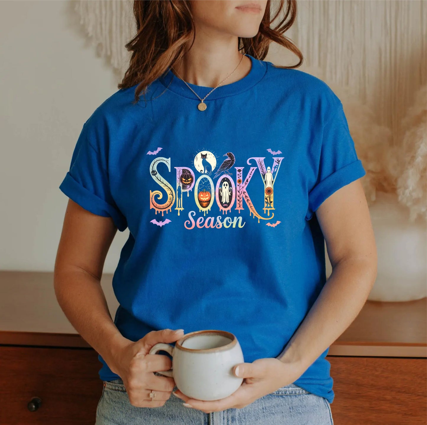 Spooky Season Cat Moon Shirt – Cute Halloween Cat Graphic Tee with Moon, Fall Aesthetic Unisex October Outfit for Cat Lovers and Autumn Nights - 29 july