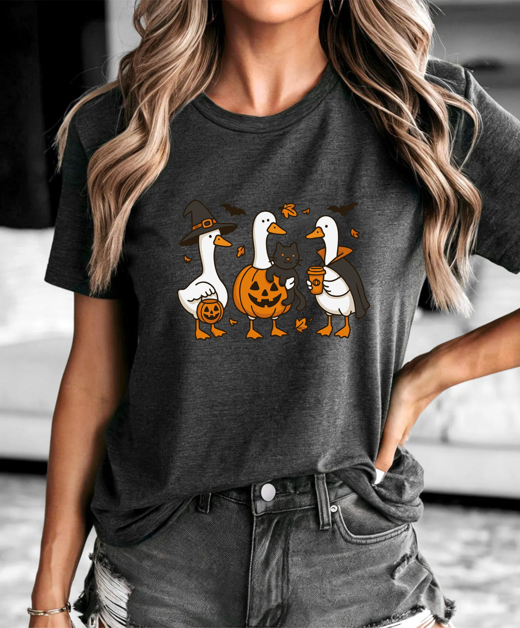 Halloween Goose Pumpkin Shirt – Funny Spooky Season Animal Tee, Cute Fall Goose Graphic with Pumpkin, Unisex October Outfit for Autumn Lovers - 29 july