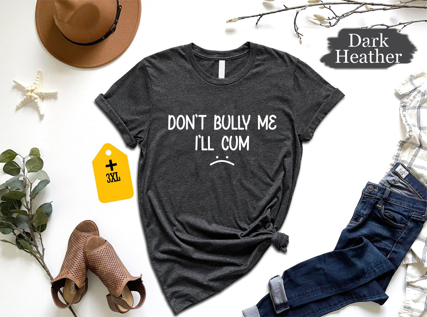 Don’t Bully Me I Will Cum T-Shirt, Funny Inappropriate Joke Shirt, Dirty Adult Humor Tee, Embarrassing Gag Gift For Him, Crude Meme Top 130725
